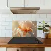 Close up - Oranje - Iris keuken achterwand spatscherm klein -sfeer2