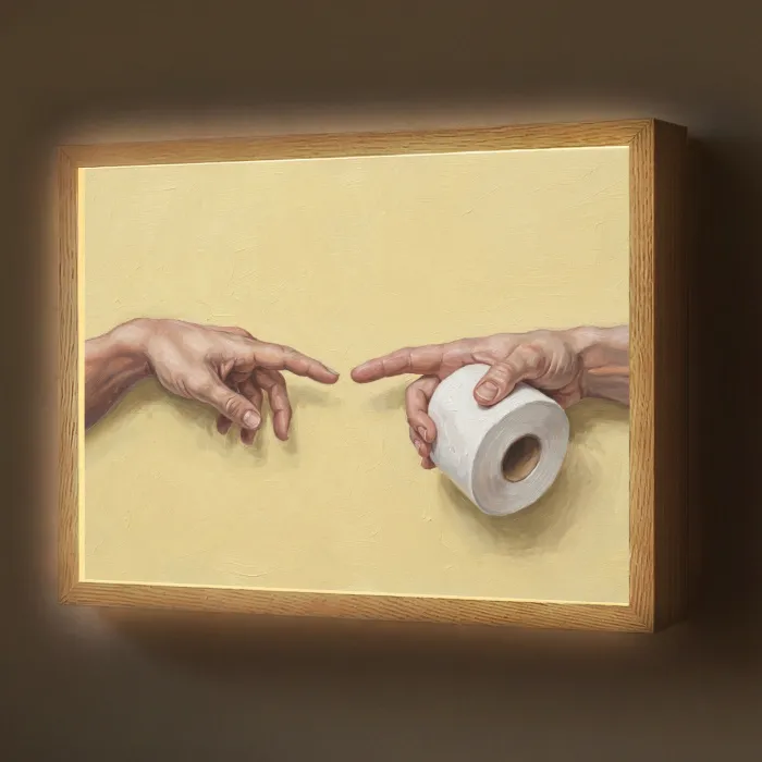 Klassiek - Kunst - Humor Light Box met batterij (Wandlamp) middel -z3d_website