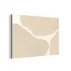 Abstract - Beige - Moderne kunst aluminium wit klein -3d