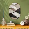 Golven - Abstract - Beige Wandcirkel Ovaal Forex klein -sfeer2