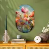 Bloemen - Watercolor - Kunst - Botanisch - Natuur Wandcirkel Ovaal Forex klein -sfeer2