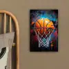 Graffiti - Basketbal - Sport - Zwart - Street art canvas 2cm klein -sfeer3