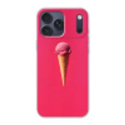 Schepijs - Roze - Hoorntje Telefoonhoesje iPhone 17 Pro Max klein -3d