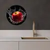 Appel - Rood - Water - Zwart - Fruit KitchenYeah - Keuken - Wandcirkel Forex klein -sfeer1