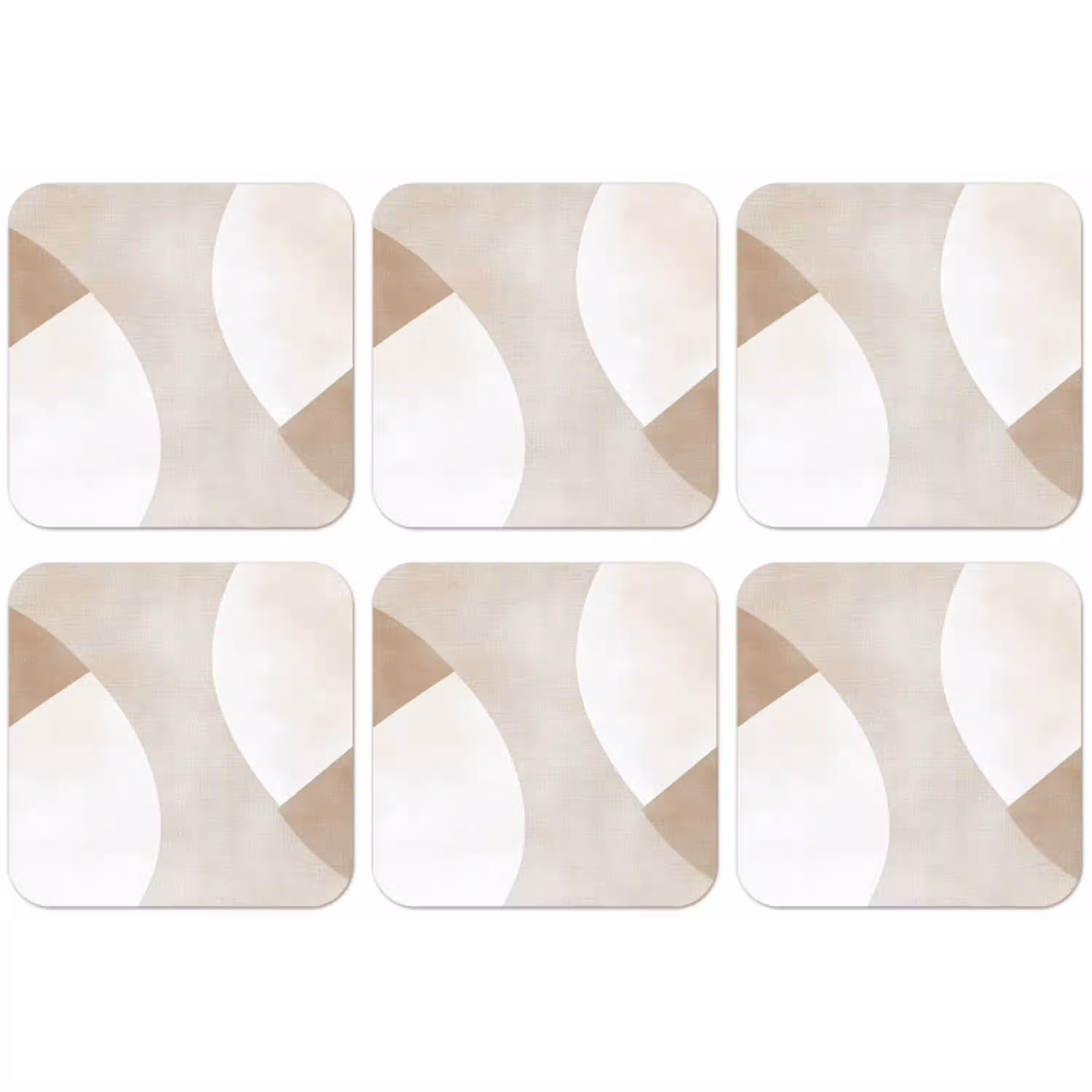 Bruin - Japandi - Abstract onderzetter kurk middel -zkaufland3dotto