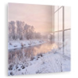 Rivier - Winter - Landschap - Sneeuw - Zonsopgang plexiglas 5mm klein -zzzproduct_nieuw