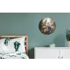 Papegaaien - Vogels - Natuur - Bloemen Wandcirkel aluminium klein -slaapkamer
