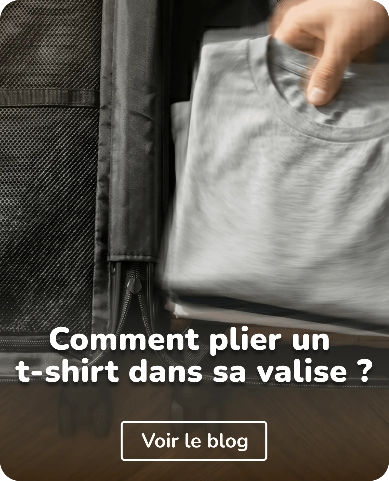 t-shirt dans valise