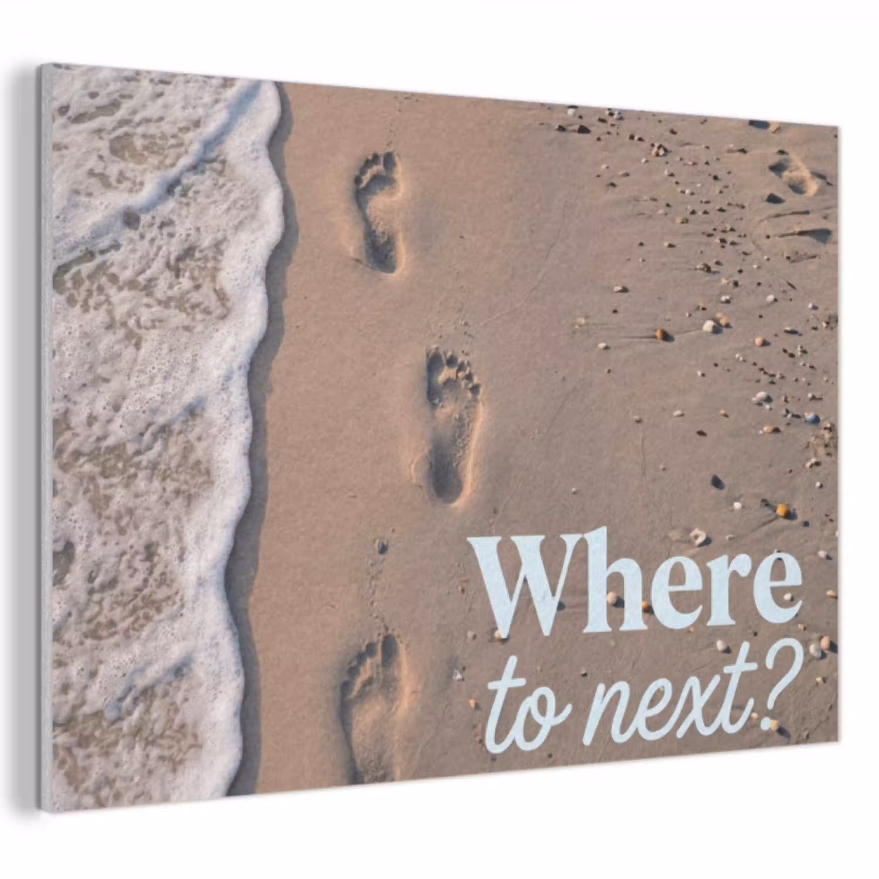 Where to next - Strand - Voetstappen PET vilt klein -3d