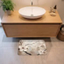 Bloesem - Takken - Schilderij - Beige - Serene Badmat klein -sfeer1
