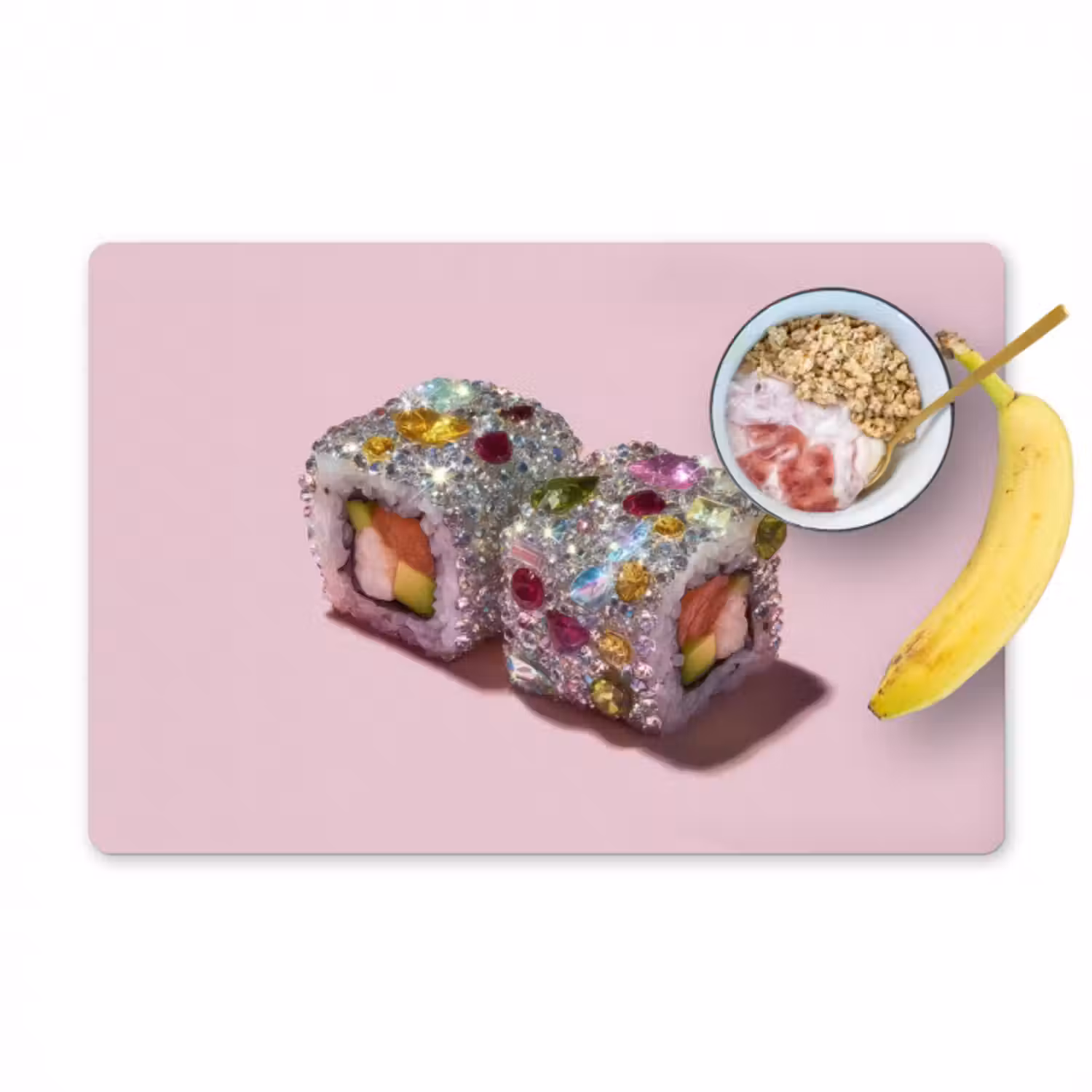 Tischset - 6 Stück - Sushi - Röllchen - Steine - Bunt