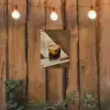 Glas - Ijskoffie - Schaduw - Bruin tuinposter los doek klein -sfeer1