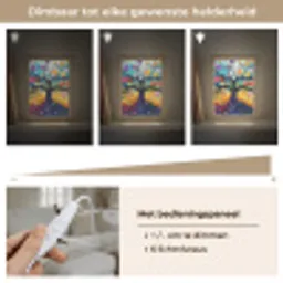 Boom - Kleurrijk - Bloemen - Kunst - Abstract Light Box met kabel (Tafellamp) klein -USP_dimbaarNL
