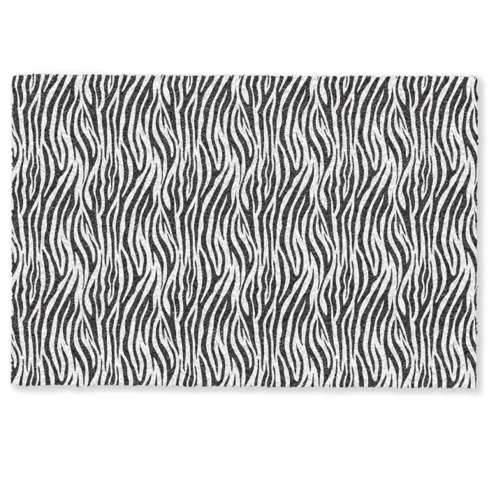 Zwart - Wit - Zebra - Patroon Deurmat klein 898 -zkaufland3d