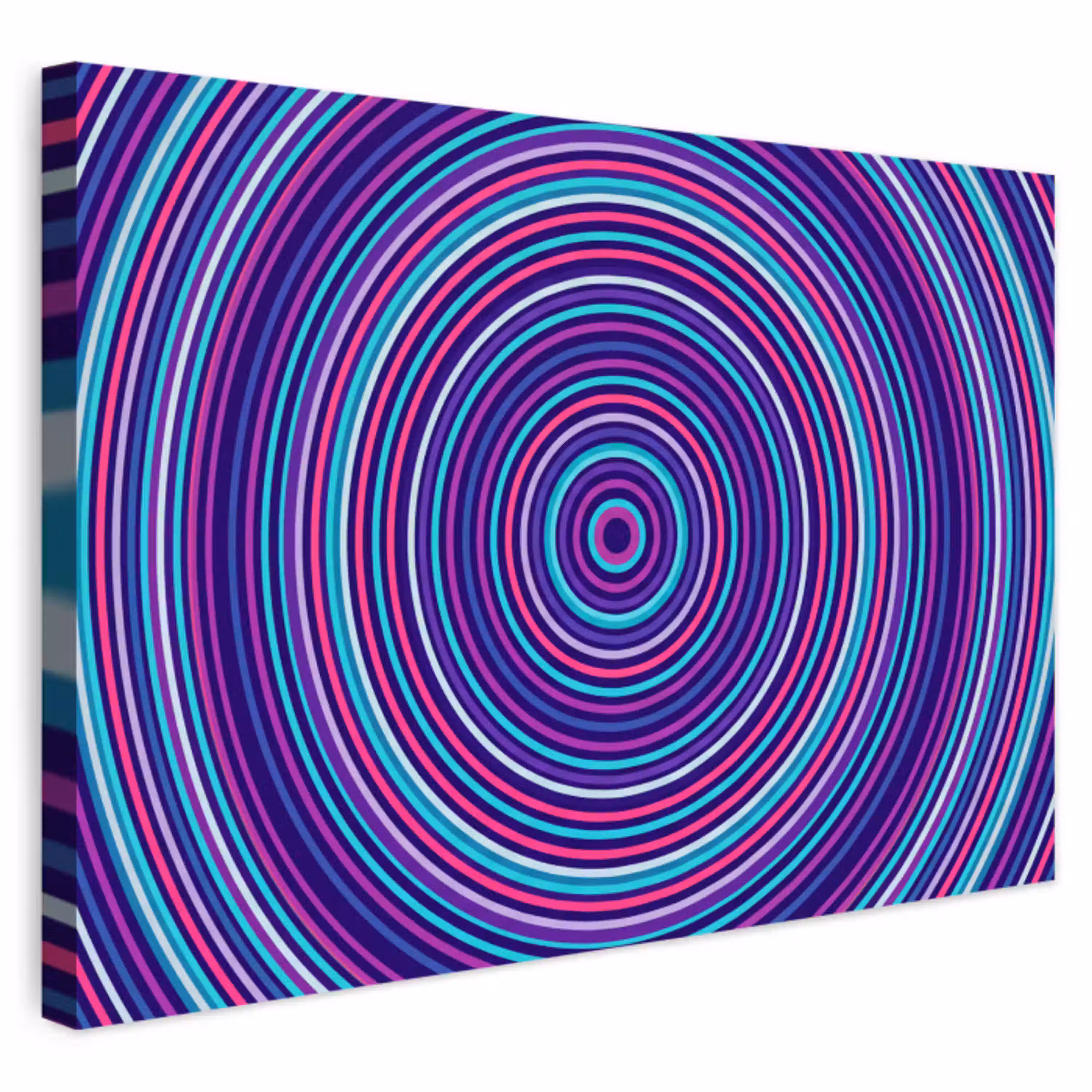 Abstract - Cirkels - Kleurrijk Tuinposter op houten frame 2 cm dik klein -3d