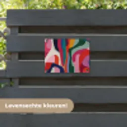 Vormen - Bochten - Kleurrijk - Abstract tuinposter los doek klein -sfeer3