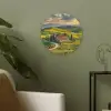 Toscane - Landschap - Wijngaarden Akoestische PET Vilt - Rond klein -sfeer2