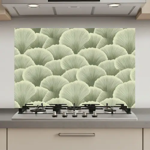 Waaier - Blad - Groen keuken achterwand spatscherm klein 900 -3d_website
