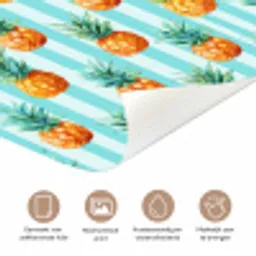 Ananas - Strepen - Groen deurposter klein 289 -closeup_NL