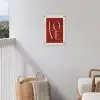Love - Rood - Minimalistisch tuinposter los doek klein -sfeer8