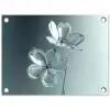 Kristal - Bloemen - Grijs tuinposter los doek klein -3d
