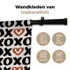 Liefde - Patroon - Typografie Wandkleed katoen klein 269 -sfeer2