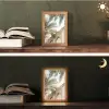 Gebouw - Palmbomen - Beige - Zon Light Box met kabel (Tafellamp) klein -sfeer3