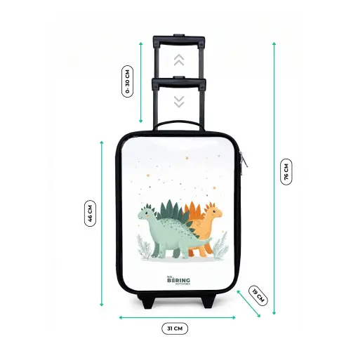 Stegosaurusduo onder sterrenregen Kinderkoffer - Zwart klein -productfoto_formaten
