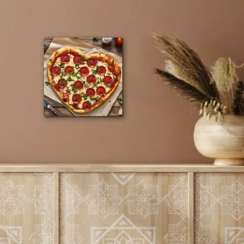 Pizza - Hart - Pepperoni - Tomaat aluminium wit klein -sfeer4