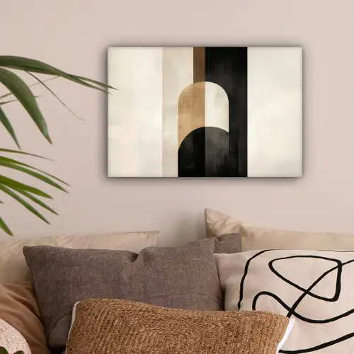 Geometrische - Vormen - Wit canvas 2cm klein -sfeer1