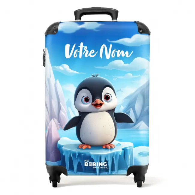 Valise avec nom – Petit pingouin