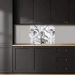 Wit - Marmer - Golvend - Grafiet keuken achterwand 2 middel 865 -sfeer1