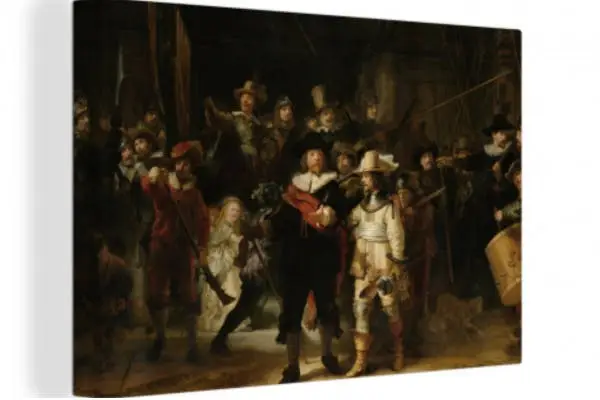 Een Oude Meester op canvas