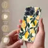 Citroenen - Vruchten - Bladeren - Geel  - Groen - Beige Telefoonhoesje iPhone 17 Pro klein -sfeer3_NL