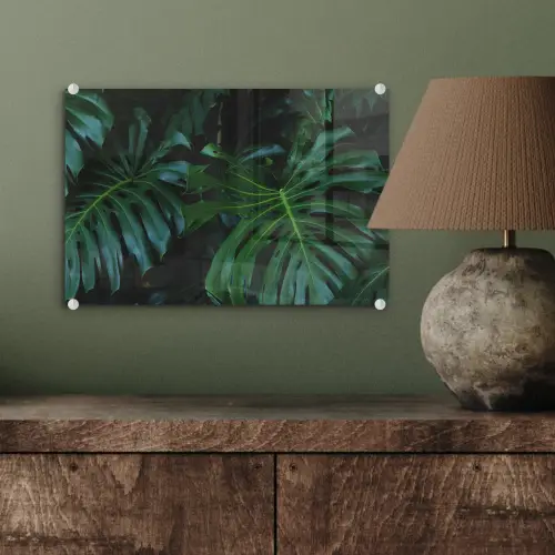 Monstera - Jungle - Bladeren plexiglas 5mm klein -sfeer3