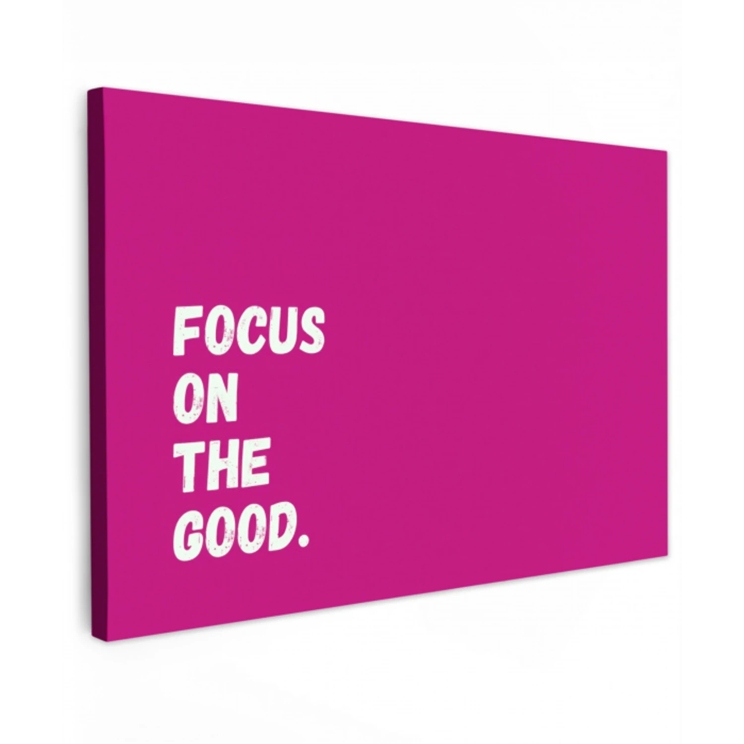 Focus on the good - Roze - Simple canvas 2cm klein -z3d