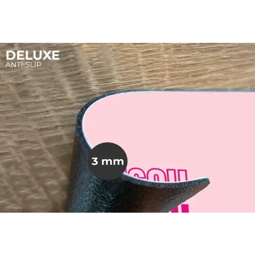 Bisou - Roze - Minimalistisch Placemat vinyl groot -closeup