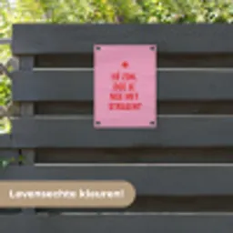 Roze - Zon - Quote tuinposter los doek klein -sfeer3