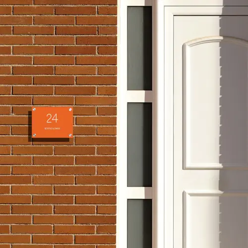 Oranje - Klassiek Naambord Rechthoek middel -sfeer3-rechthoek-S