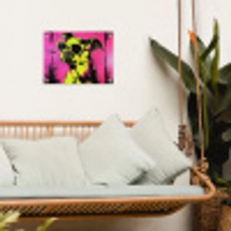 Hond - Zonnebril - Roze - Art tuinposter los doek klein -sfeer7