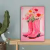 Roze - Bloemen - Cowboy canvas 2cm klein -sfeer4