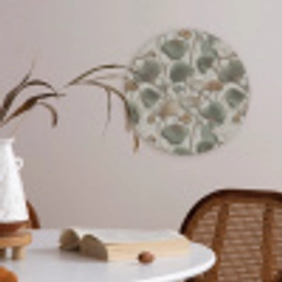 Elegant - Bladeren - Groen Akoestische PET Vilt - Rond klein 838 -sfeer3