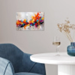 Abstract - Schilderij - Kleurrijk - Dynamisch poster papier klein -sfeer3