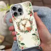 Kerstkrans - Hert - Hulst - Rood Hoesje iPhone 16 Pro Max met koord klein -sfeer3
