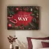 Kerst - Quote - Rood - Kerstballen Textielframe zwart klein -sfeer1