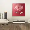 Sierlijk - Bloem - Roze - Glazen aluminium wit klein -sfeer1