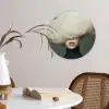 Hoed - Vrouw - Beige Wandcirkel kunststof plaat 5mm dik klein -sfeer4