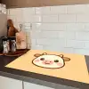 Koe - Oranje - Cartoon Inductie beschermer vinyl 3mm klein -sfeer3