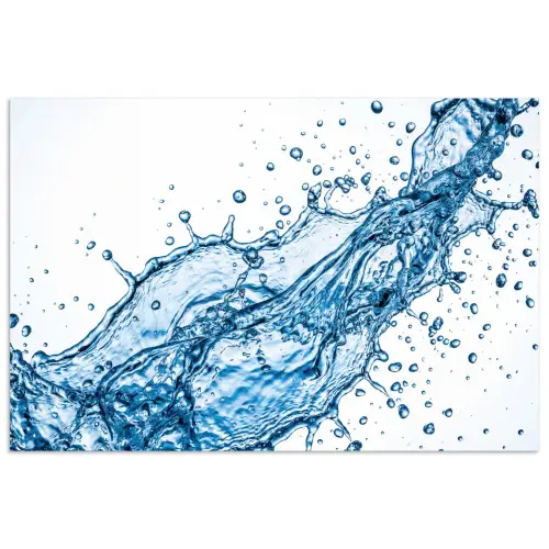 Spash - Water - Blauw poster papier klein -3d