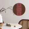 Slang - Boa - Roze - Groen Wandcirkel plexiglas klein 852 -sfeer4